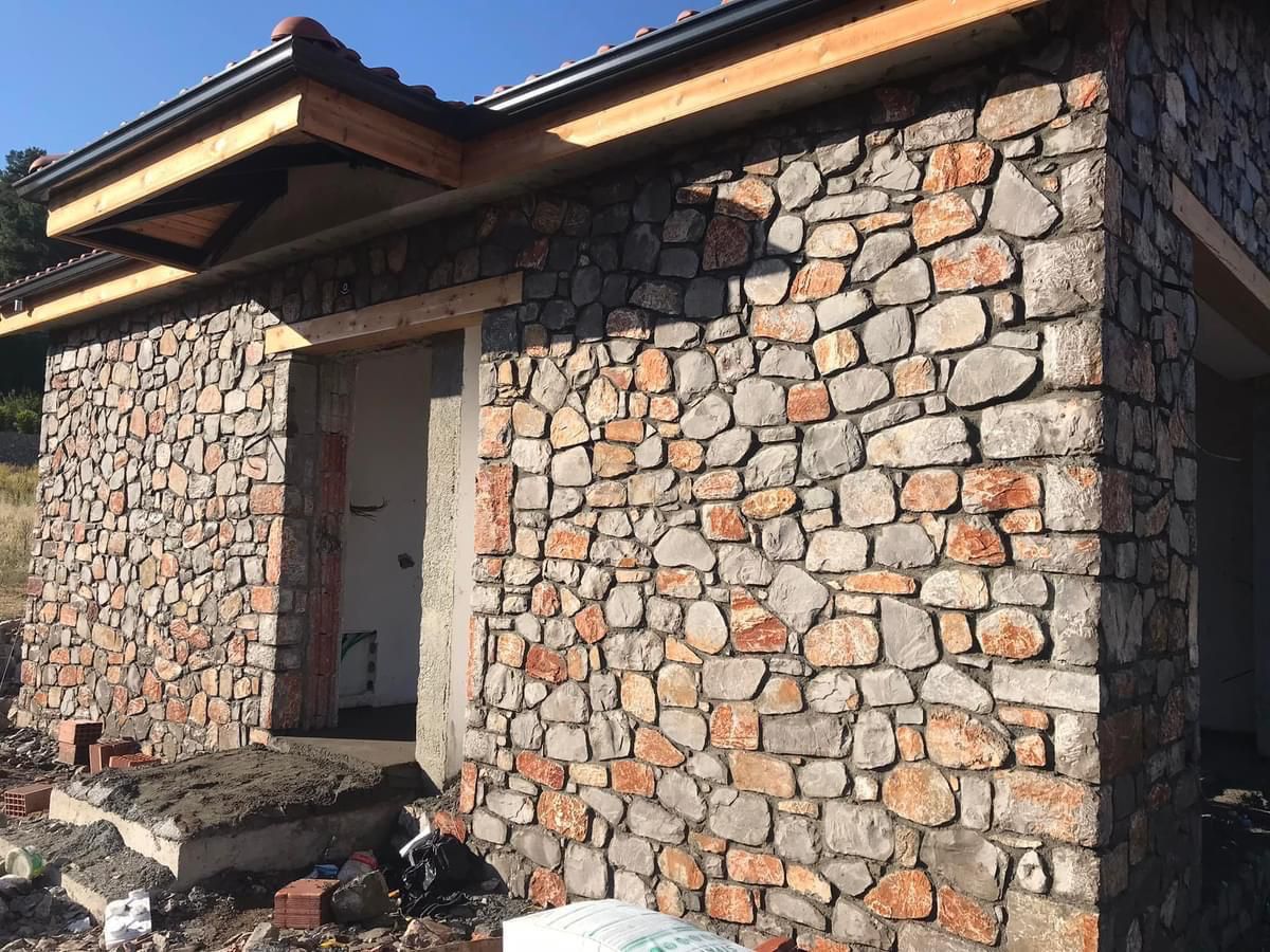 Milas taş duvar uygulaması Selimoğlu Hafriyat